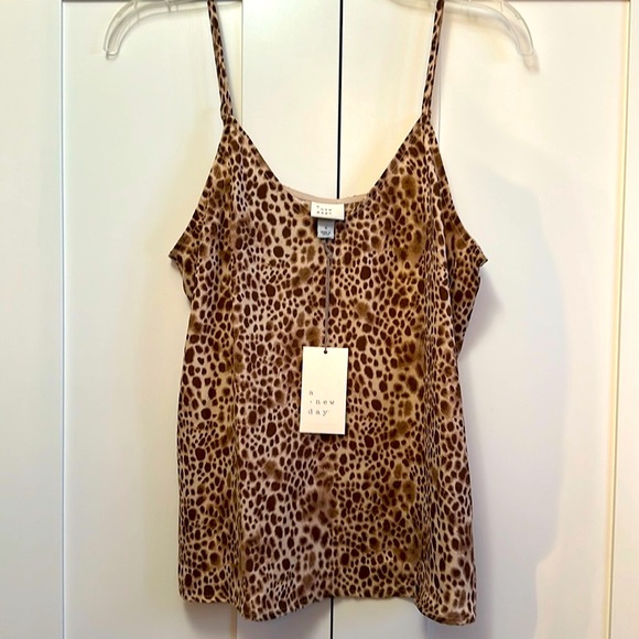 Leopard Camisole Brown & Cream Sz SML NEW! - Picture 2 of 4
